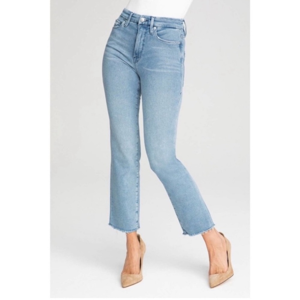 Good American Good Straight Split Pockets Jeans - Picture 2 of 9